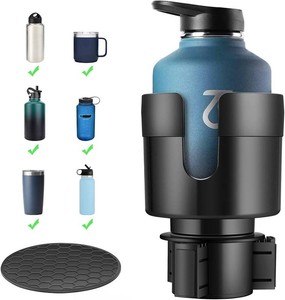 TYKOR Car Cup Holder Expander, Extender for Car with Adjustable Base  Cup holder Adapter, Fits Yeti 243646oz, Owala 122440oz, Large Bottles and Mugs in 3-3.9 (16-40oz)