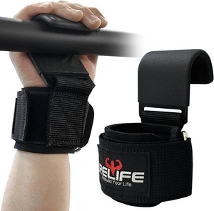 RELIFE REBUILD YOUR LIFE Lifting Hooks for Men and Women(Pair)  Pull Up Straps , Gym Reapers Lifting Wrist Grips, Heavy Powerlifting, Lifting Hooks for Weight Lifting
