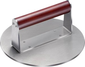 $22 Extra Large Stainless Steel Burger Press, 8.5 NonStick Hamburger Smasher Tool & Grill Press, 2.5 lbs Heavy Duty Bacon Press with Wood Handle for Blackstone Camp Chef Pitboss Weber Griddle Grills