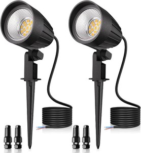 $20 MEIKEE 7W 800LM Low Voltage Landscape Lighting  12V 24V 2700K Warm White LED Landscape Lights IP66 Waterproof Outdoor Spot Lights for Garden Pathway Wall Tree Fence 2-Pack