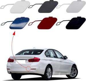 Car Rear Bumper Tow Hook Cover Cap Towing Eye Fit for BMW 3 Series F30 LCI Base Sedan Fit 320i 325d 328i 330d 330e 330i 340i 2016 2017 2018 51127384417(Black)