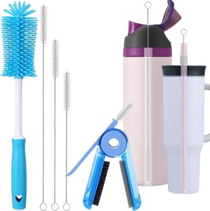 Water Bottle Cleaner Brush Set for Owala 24oz32oz40oz Cup,5 Pcs  Multifunctional Bottle Brush and Long Straw Cleaner Brush Set,Cleaning Kit for OwalaStanleyYeti Tumbler Cup Accessories