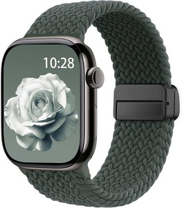 Braided Stretchy Magnetic Band Compatible with Apple Watch Bands Women Men  Soft Nylon Solo Loop 38mm 40mm 41mm 42mm 44mm 45mm 46mm 49mm, Sport Strap for iWatch Series 11 10 9 8 7 6 5 4 3 2 1 SE Ultra