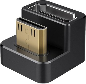 AGVEE 2 Pack (Long Side Inward) 180 Degree Angled Mini HDMI Male to HDMI Female Adapter, U-Shaped 4K60HZ Converter Coupler Connector Extender for Portable Display Monitor Accessories, Black  180 Degree Angled Converter Coupler Connector Extender for Por
