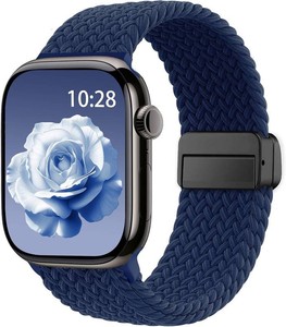 Braided Stretchy Magnetic Band Compatible with Apple Watch Bands Women Men  Soft Nylon Solo Loop 38mm 40mm 41mm 42mm 44mm 45mm 46mm 49mm, Sport Strap for iWatch Series 11 10 9 8 7 6 5 4 3 2 1 SE Ultra