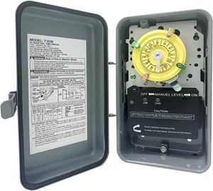$70 T101R Mechanical Timer Switch, 208 277 VAC 40 Amp,Pool Pump Switch, 24 Hour 12 ONOff for Pump, Heavy Duty Pool Timers Outdoor, Timer for Pump Lights HVAC Systems, 5 Years Warranty