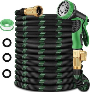 $40 25 ft Garden Hose, Flexible Ultra Lightweight Durable Garden Hose, Kink-Free Water Hose with 10 Function Sprayer - Non-Shrinking Garden Hoses, Easy to Store,All-Weather, Car Washing Pipe Garden Hoses