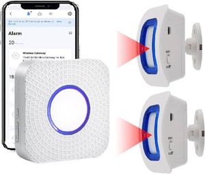 $43 WiFi Smart Bed Sensor Alarm and Fall Prevention for ElderlyAdultsSeniors, Dementia,Wireless Caregiver Motion Sensor Alarm with App (only Supports 2.4GHz WiFi)