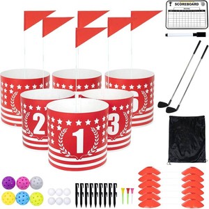 $36 Backyard Golf Game 6 Holes Set,Portable Outdoor Game for Pratice,Golf Chipping Games for Lawn,Yard,Camping,Park,Beach
