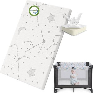 $30 YENING Pack and Play Mattress Topper Baby Pack N Play Mattresses for Playpen and Playard with Washable Cover 38x26x1, 1 Pack Firm Foam
