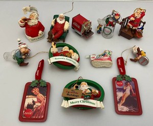 Vintage Collectible Coca-Cola Christmas Ornaments