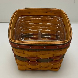 Collectible 1998 Longaberger Fathers Day Finders Keepers Basket With Liner 5.25 x 6 x 6