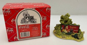Discontinued Collectible Coca-Cola Country Series Lilliput Lane Coke Billboard Hazards Of The Road Miniature With Original Box
