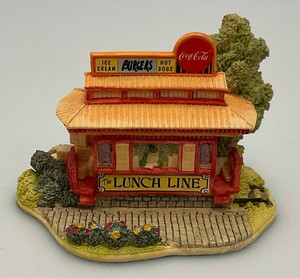 Discontinued Collectible Coca-Cola Country Series Lilliput Lane Lunch Line The Lunch Line Miniature