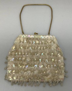 Vintage Beaded And Sequins Clutch Purse 6 x 7