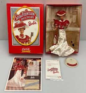 Vintage Collectible Barbie Soda Fountain Sweatheart Coca-Cola Fashion Classics Series Doll In Original Box