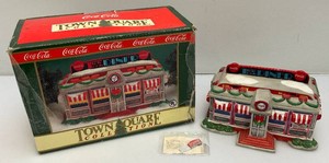 Vintage Coca-Cola Town Square Collection Tik Tock Diner Light Up In Original Box (Box Beat Up)
