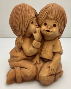 Vintage 1980 Bill Mack Fannykins Got A Secret BoyGirl Figurine 6.5 (Repaired Foot)