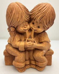 Vintage 1980 Bill Mack Fannykins Boy Girl Sharing Soda BoyGirl Figurine 8