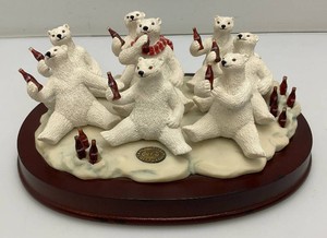 Vintage Coca-Cola Heritage Collection Polar Bear And Friends Bear Figurine 4.5 x 10.5