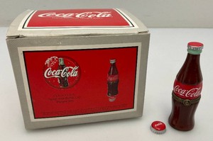 Vintage Collectible Miniature Coca-Cola Bottle Trinket Box In Original Box