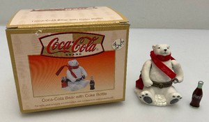 Vintage Collectible Miniature Coca-Cola Polar Bear Trinket Box In Original Box