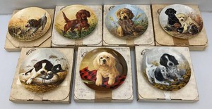 Misc. Vintage Collectors Plates With Puppy Dogs In Original Boxes