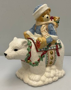 Polar Bear And Teddy Bear Cookie Jar 12 x12