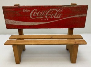 Unique Miniasture Handmade Coca-Cola Park Bench 5 x 10x 15