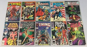 Misc. Old Collectible Marvel Comics Including  The Thing And More (Bagged)