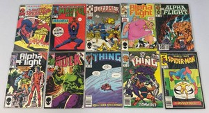 Misc. Old Collectible Marvel Comics Including  The Amazing Spiderman And More (Bagged)