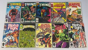 Misc. Old Collectible Marvel Comics Including  The Thing And More (Bagged)