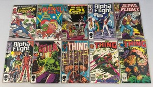 Misc. Old Collectible Marvel Comics Including  The Amazing Spiderman And More (Bagged)