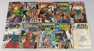 Misc. Old Collectible Marvel Comics Including The HULK And More (Bagged)
