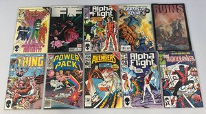 Misc. Old Collectible Marvel Comics Including The Fantastic Four And More (Bagged)
