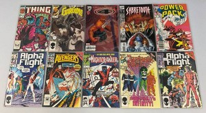 Misc. Old Collectible Marvel Comics Including  The Thing And More (Bagged)