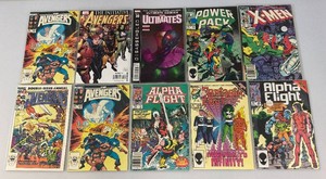 Misc. Old Collectible Marvel Comics Including Avengers And More (Bagged)