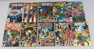 Misc. Old Collectible Marvel Comics Including Iron Man And More (Bagged)