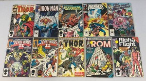 Misc. Old Collectible Marvel Comics Including THOR And More (Bagged)