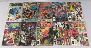 Misc. Old Collectible Marvel Comics Including Iron Man And More (Bagged)
