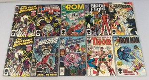 Misc. Old Collectible Marvel Comics Including The West Coast Avengers And More (Bagged)