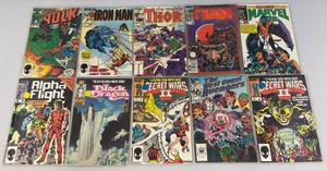 Misc. Old Collectible Marvel Comics Including  The Incredible Hulk And More (Bagged)