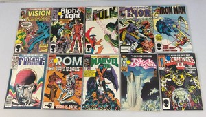 Misc. Old Collectible Marvel Comics Including Vision And More (Bagged)