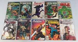 Misc. Old Collectible Marvel Comics Including The New Defenders And More (Bagged)