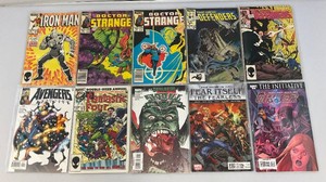 Misc. Old Collectible Marvel Comics Including Iron Man And More (Bagged)