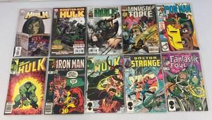 Misc. Old Collectible Marvel Comics Including She Hulk And More (Bagged)