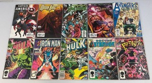 Misc. Old Collectible Marvel Comics Including Captain America And More (Bagged)