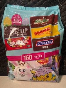 SCOT 1 - Assorted Candy Mix Milky Way Minis, M&Ms Fun Size, Skittles & Starburst (160 Pieces)