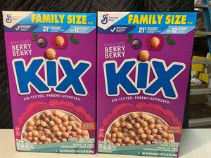 H3 - Kix Berry Berry Family Size Cereal (Lot of 2)