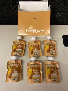 CT 4 - Happy Baby Organic Nutty Blend Bananas With Almond Butter 3oz (Lot of 6)